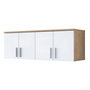 Hanah Home Armario de Pared Nogal y Blanco